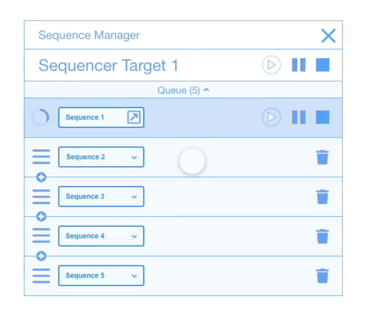 Sequence Manager Wireframe